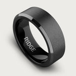 8mm Beveled Ring Set - Gunmetal