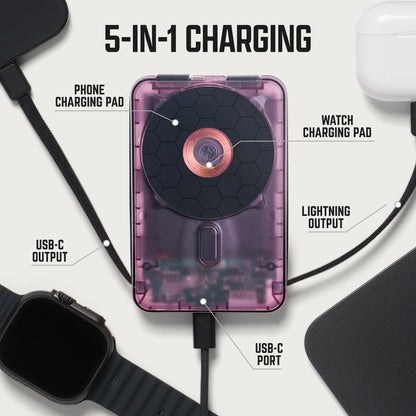 Ridge Power Bank - 10k mAh - Atomic Purple