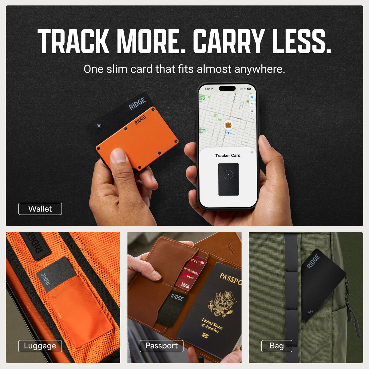 Ridge - Tracker Card - Basecamp Orange (3-Pack)