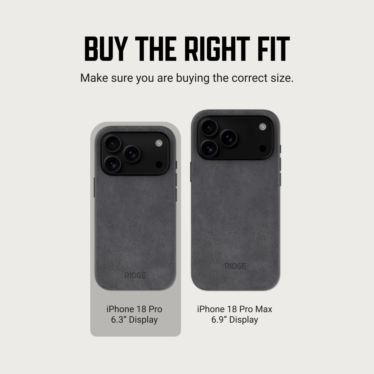 Ridge Phone Case - iPhone 18 Pro - Performance Suede
