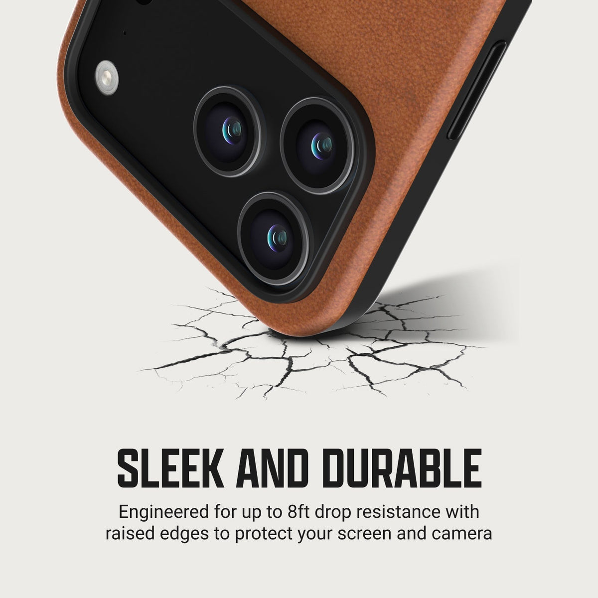 Ridge Phone Case - iPhone 18 Pro Max - Tobacco Brown Leather