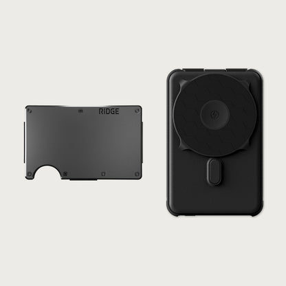 Ridge Wallet + Power Bank - Gunmetal + Matte Black — image 1
