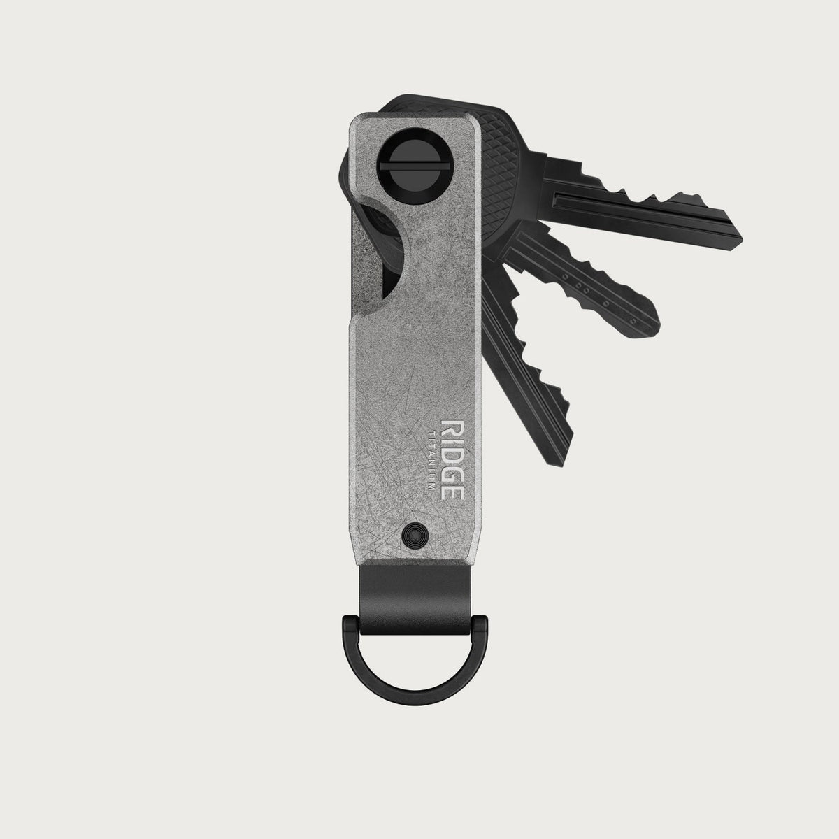 Ridge Wallet + Power Bank + KeyCase - Stonewashed Titanium + Matte Black + Stonewashed Titanium — image 3